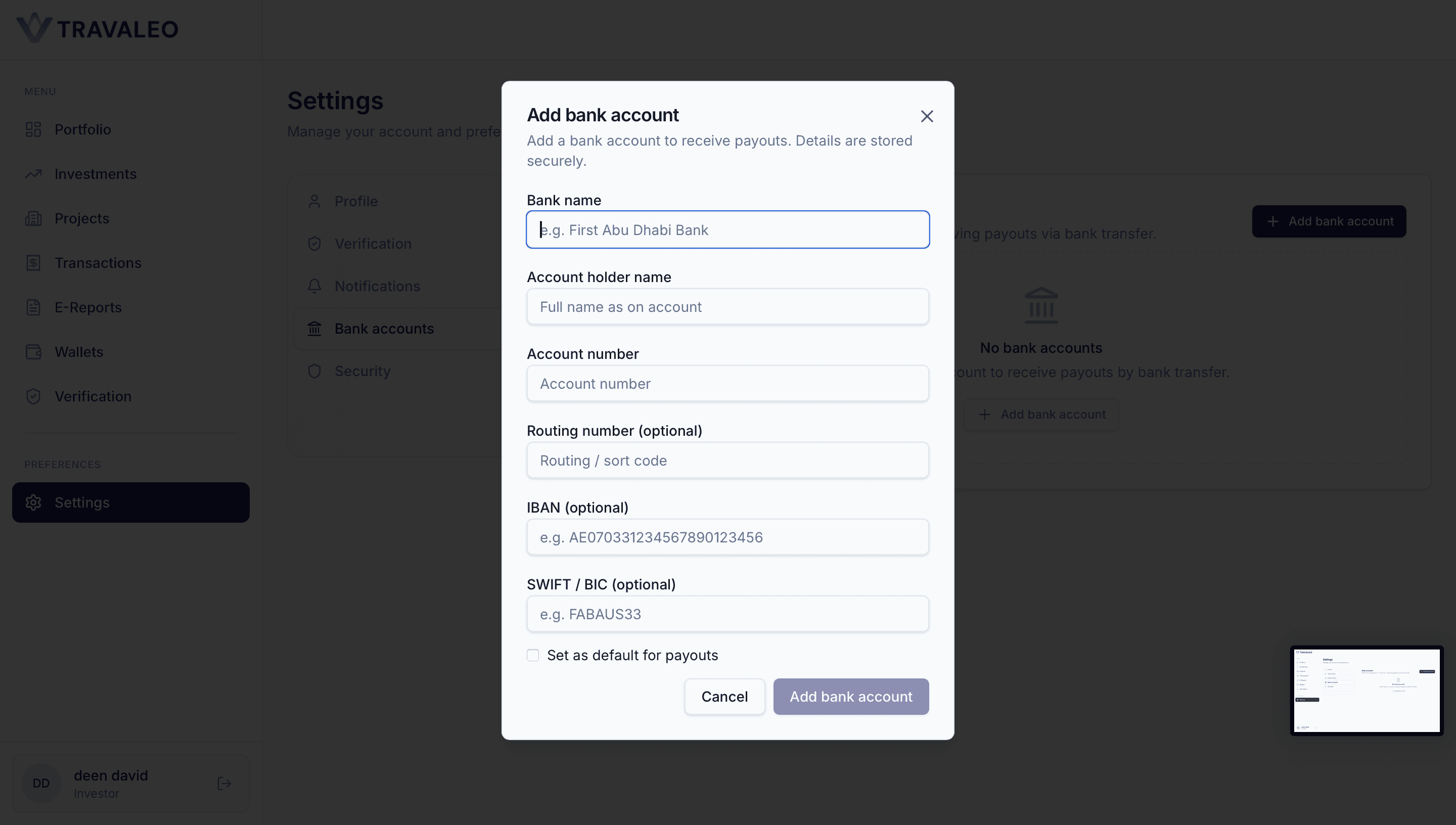 Fill Bank Account Details illustration